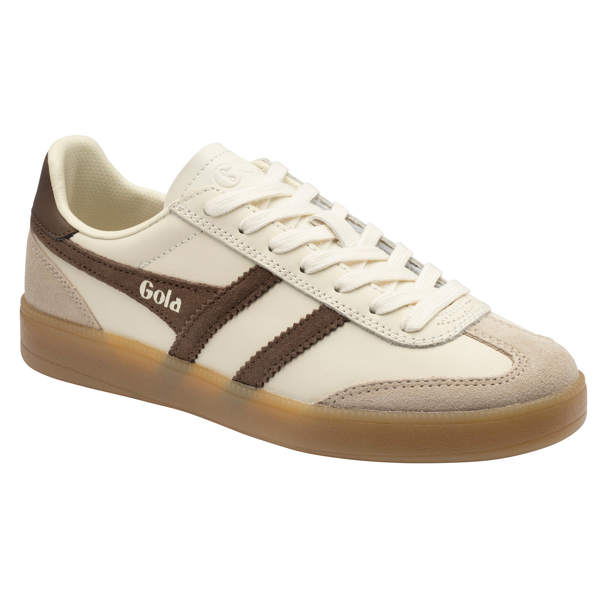 Gola Women's Viper Leather Trainer In Off White/Bone M