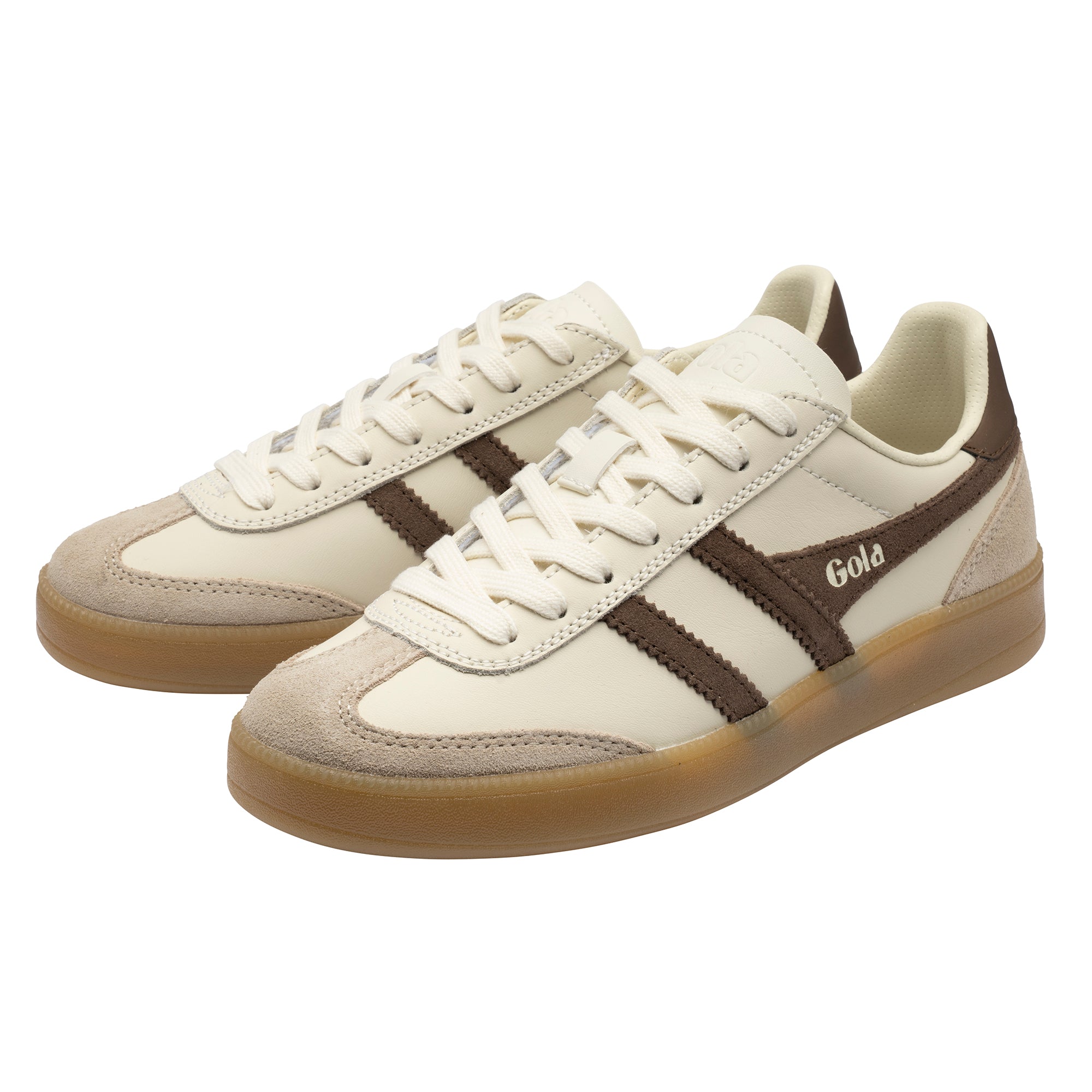 Gola Women's Viper Leather Trainer In Off White/Bone M