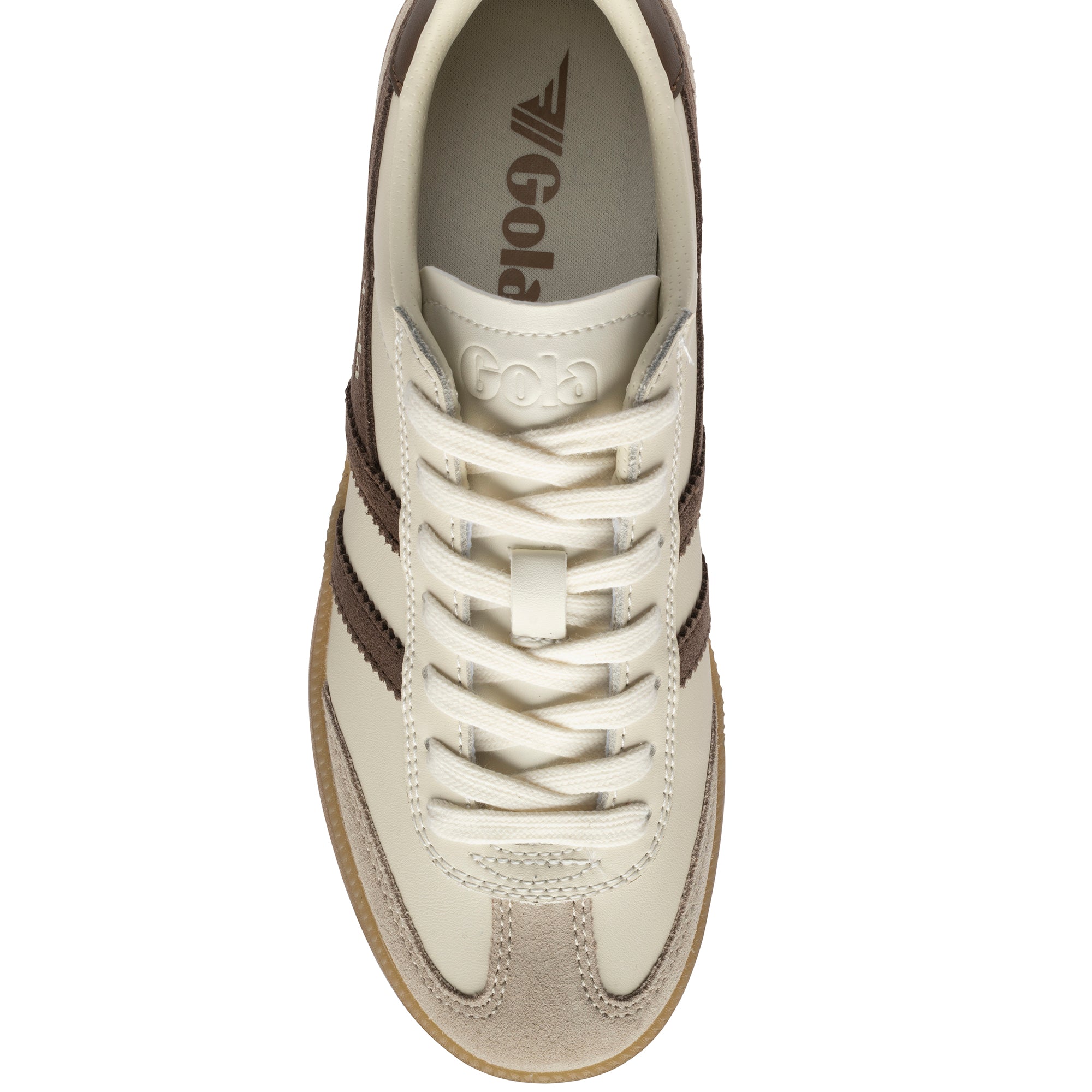 Gola Women's Viper Leather Trainer In Off White/Bone M
