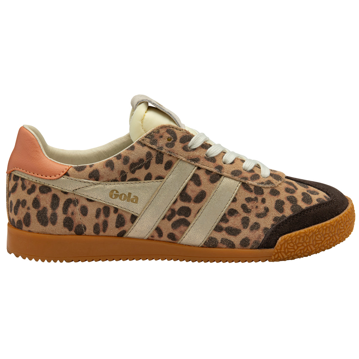 Gola Women's Elan Safari Trainer In Leopard/Mocha/Gold/Terracotta M