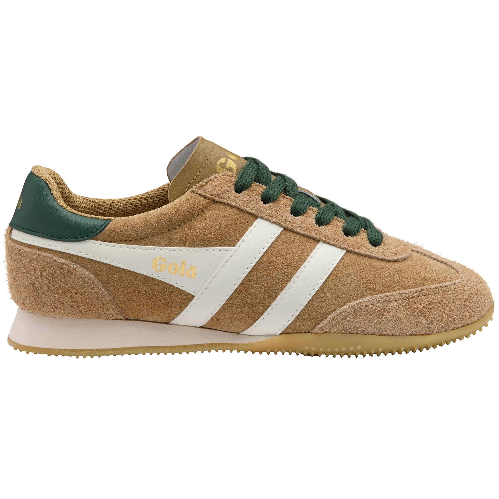 Gola Women's Sprinter Suede Trainer In Light Caramel/Off White M
