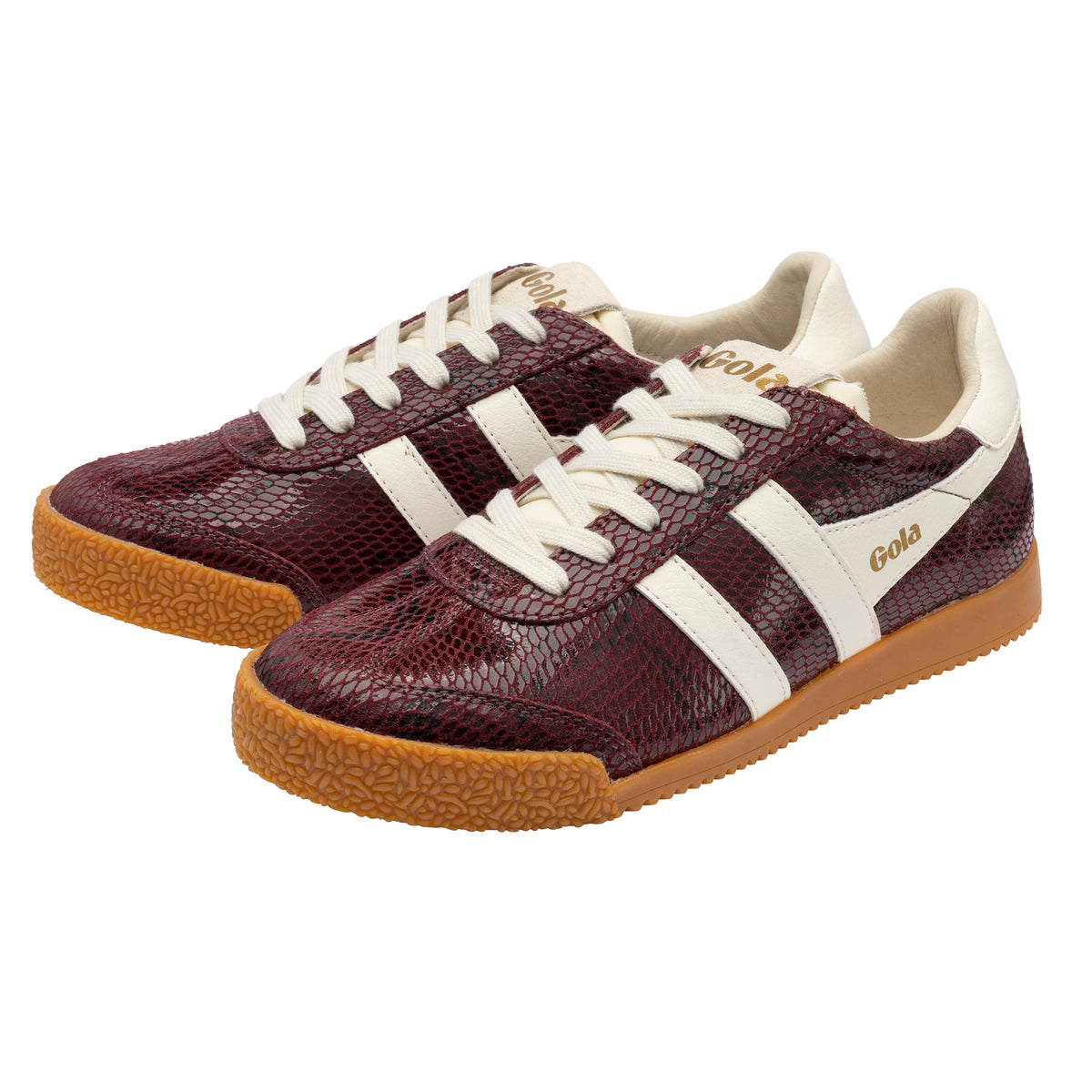 Gola Women's Elan Serpent Trainer In Windsor Wine/Off White M