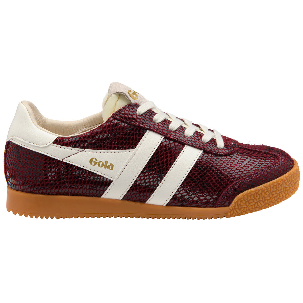Gola Women's Elan Serpent Trainer In Windsor Wine/Off White M