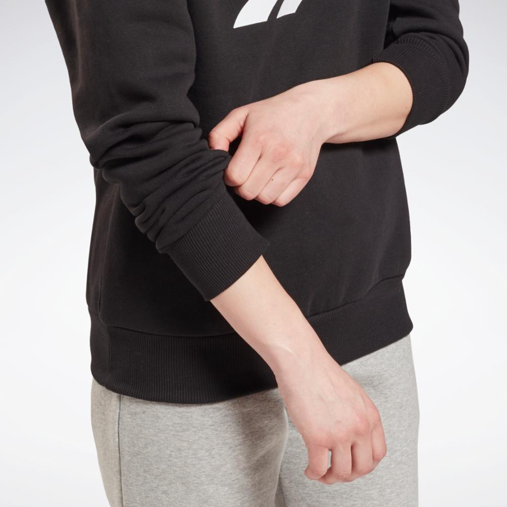 Sweat-shirt polaire Reebok Ri Bl pour femme, noir, modèle standard.