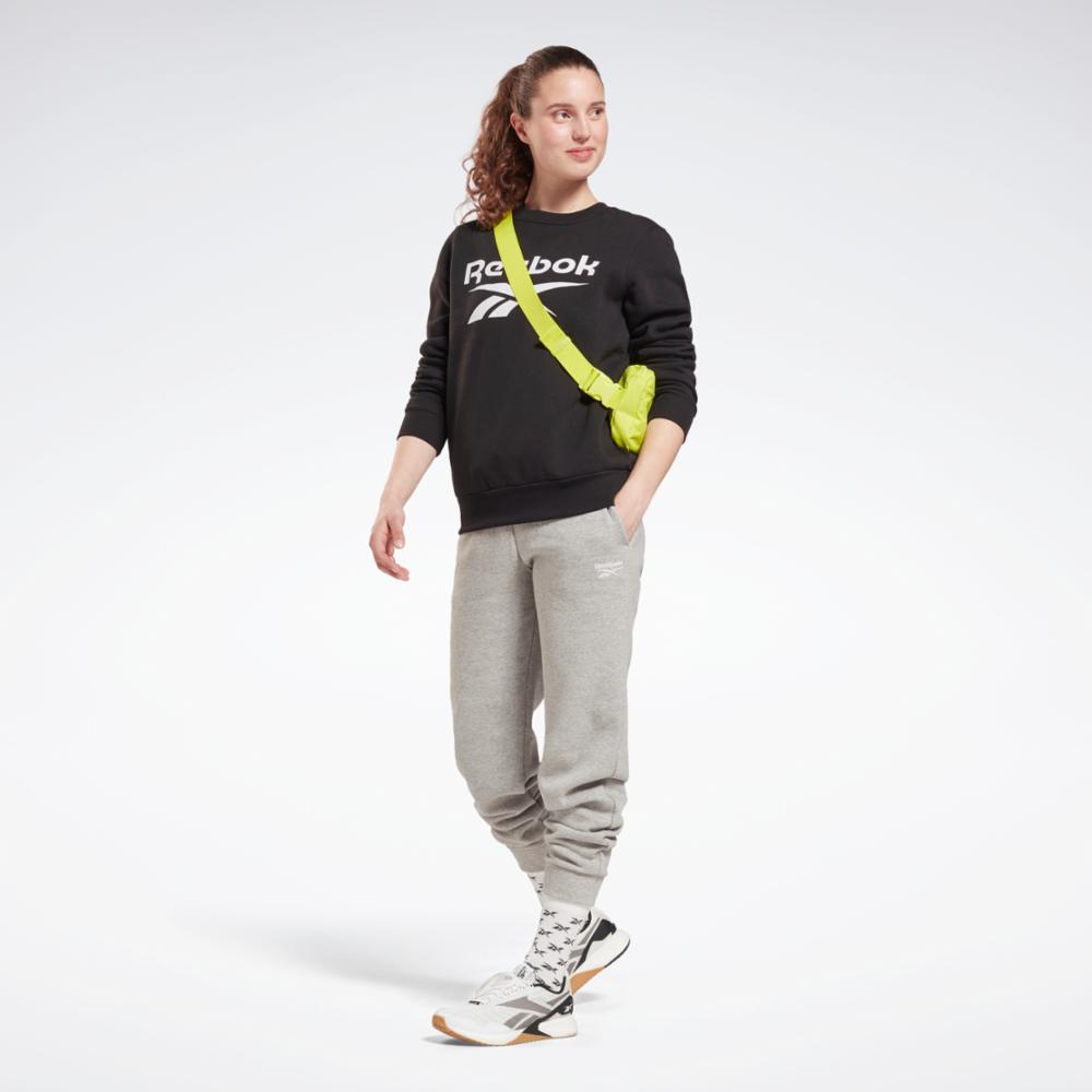 Sweat-shirt polaire Reebok Ri Bl pour femme, noir, modèle standard.