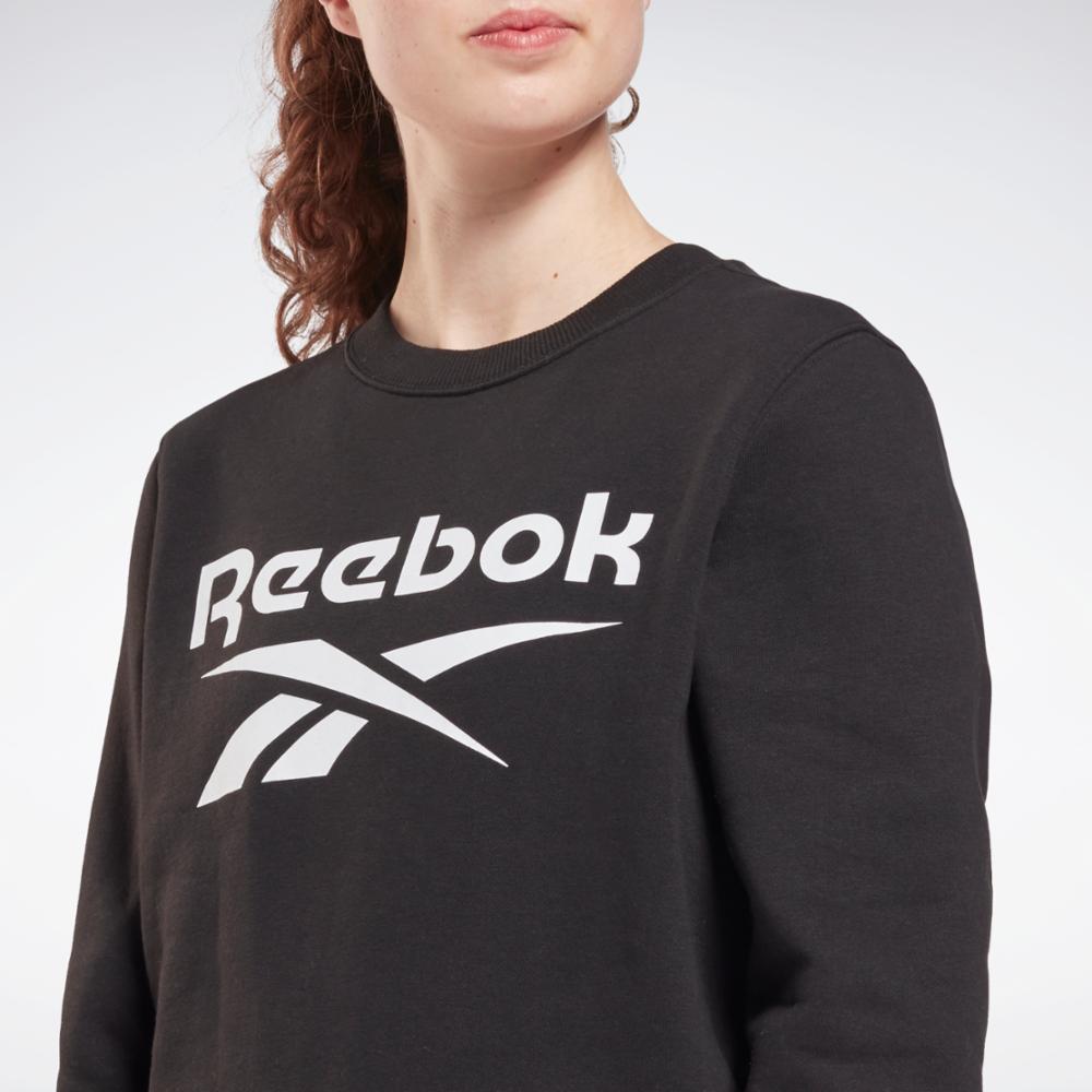 Sweat-shirt polaire Reebok Ri Bl pour femme, noir, modèle standard.