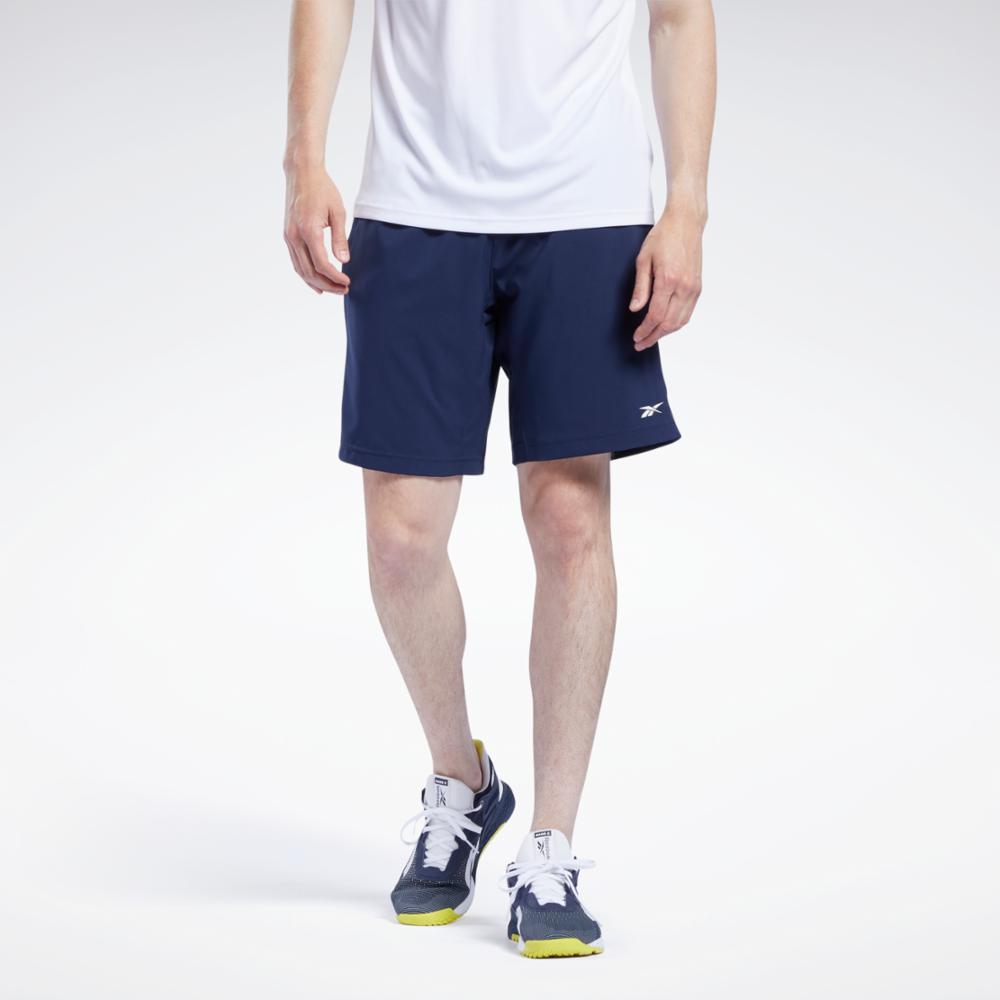 Reebok Apparel  Men's Workout Ready Shorts Reebok Training App Men Blue Reg