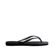 Havaianas Women's Slim Square Logo Metallic in Black/Silver