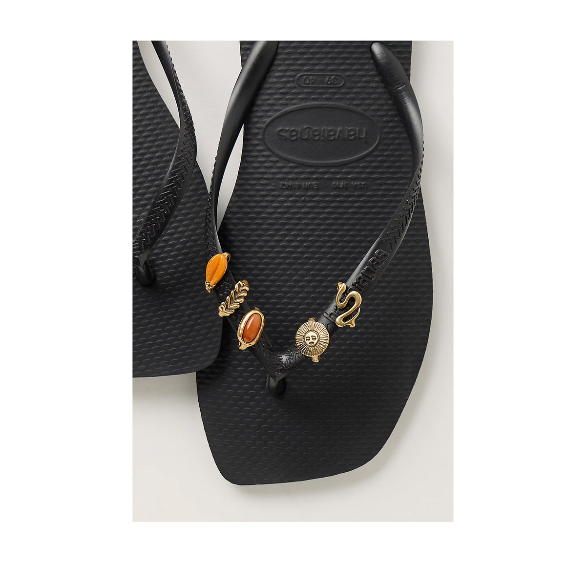heel boy Sandal Charms in Orange Gold, 4 pack