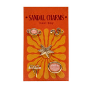 heel boy Sandal Charms in Rose Gold, 5 pack