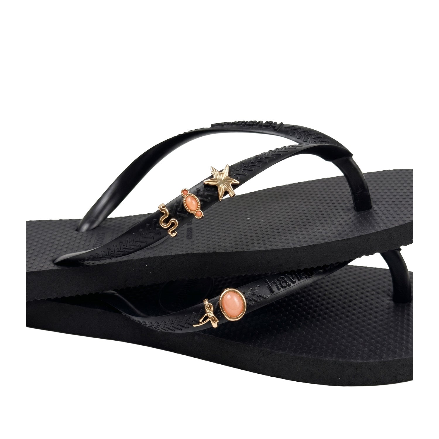 heel boy Sandal Charms in Rose Gold, 5 pack