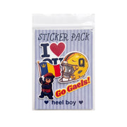 queen's university spirit sticker 4 pack on a white background