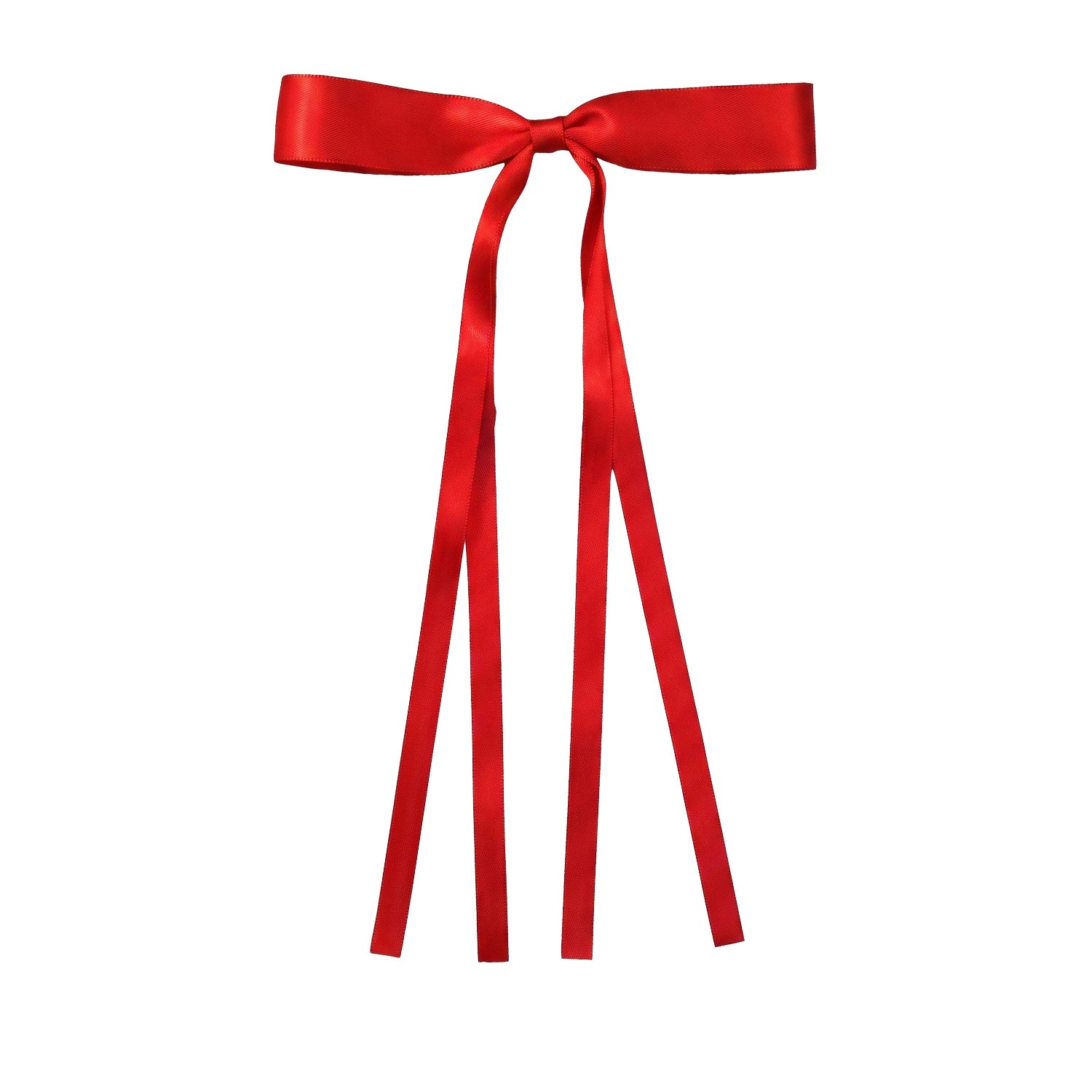 heel boy Women's Long Hair Bow Clip in Bright Red