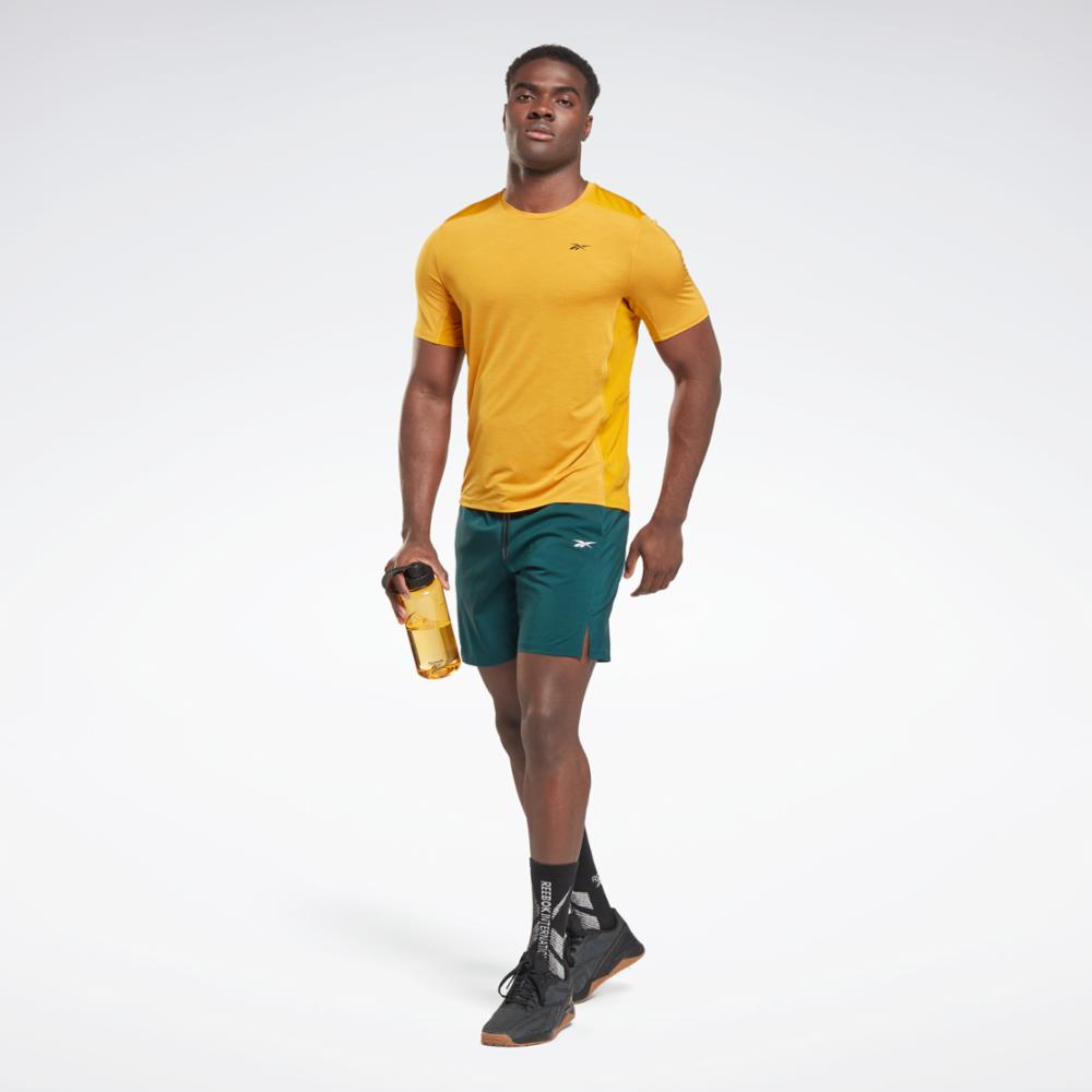 Reebok Apparel  Men's Ts Speed 2.0 Short Reebok Training App Men Green Reg