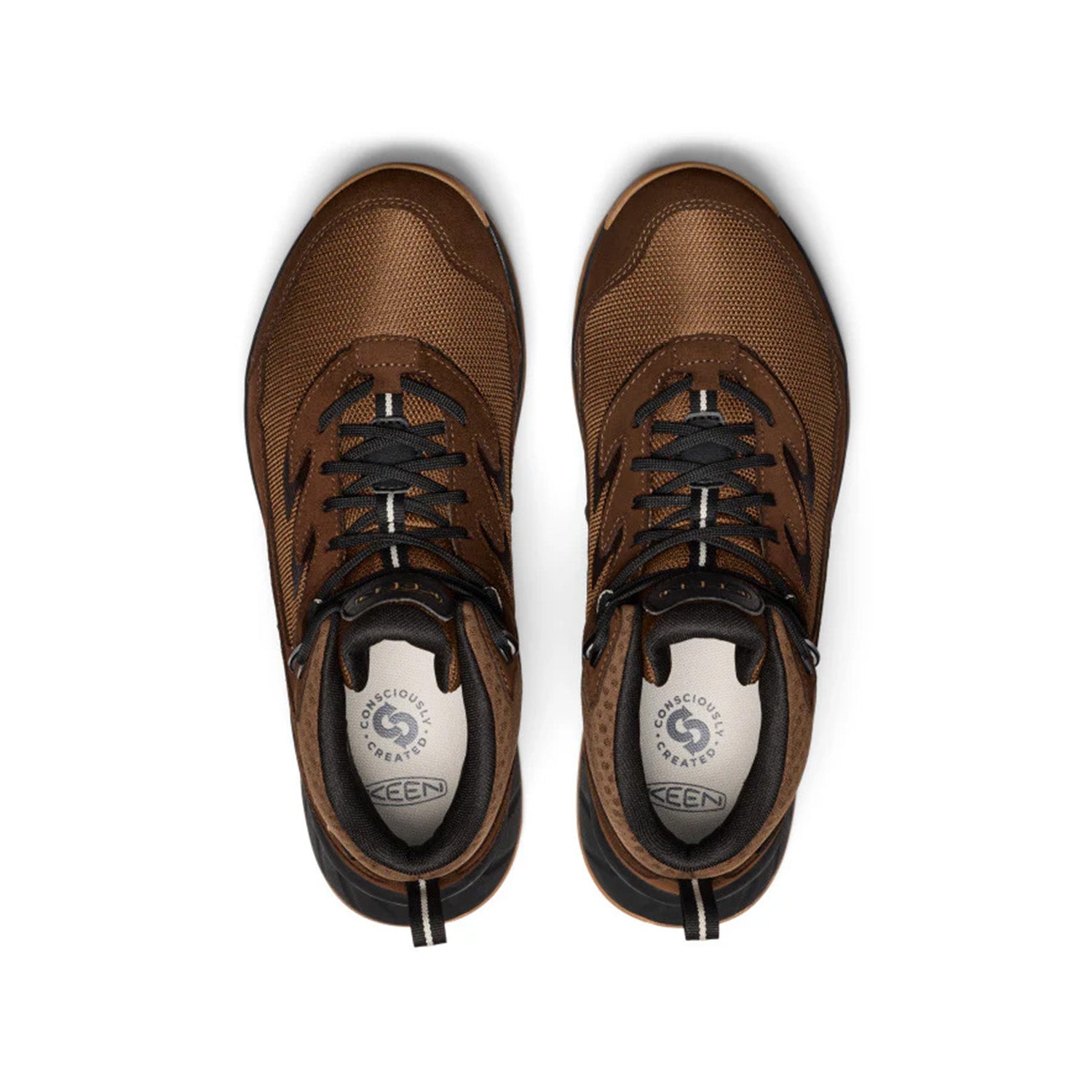 Keen Men's Hightrail Mid Wp in Dark Earth/Oak Buff,