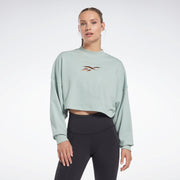 Reebok Women's S Vector Knit Crew  In Seagrey REG