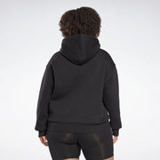 Sweat à capuche polaire Reebok pour femme Ri Bl, application d'entraînement Reebok pour femme, noir, standard