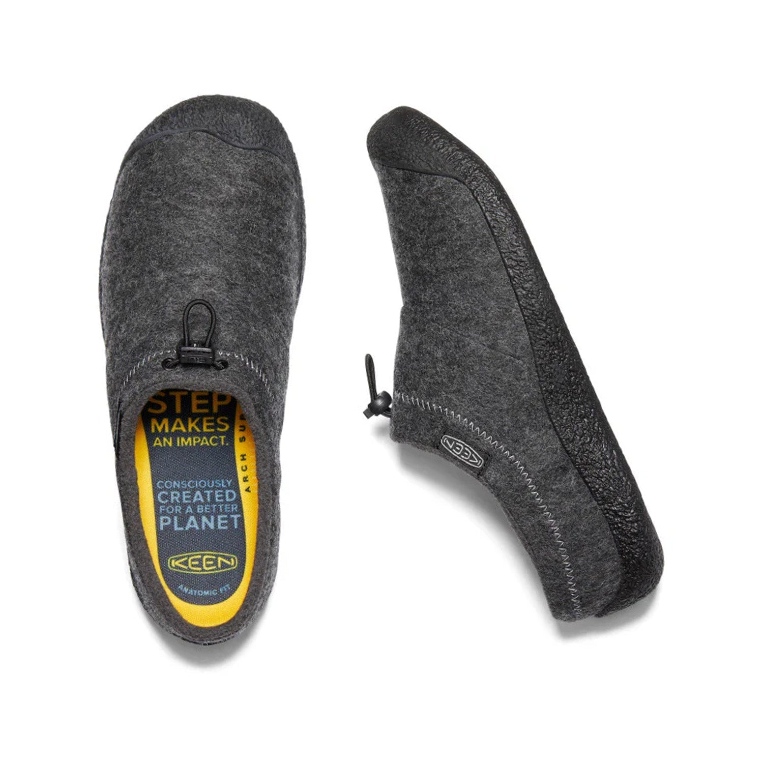 Keen Men's Howser III Slide in Charcoal Grey Felt/Bl