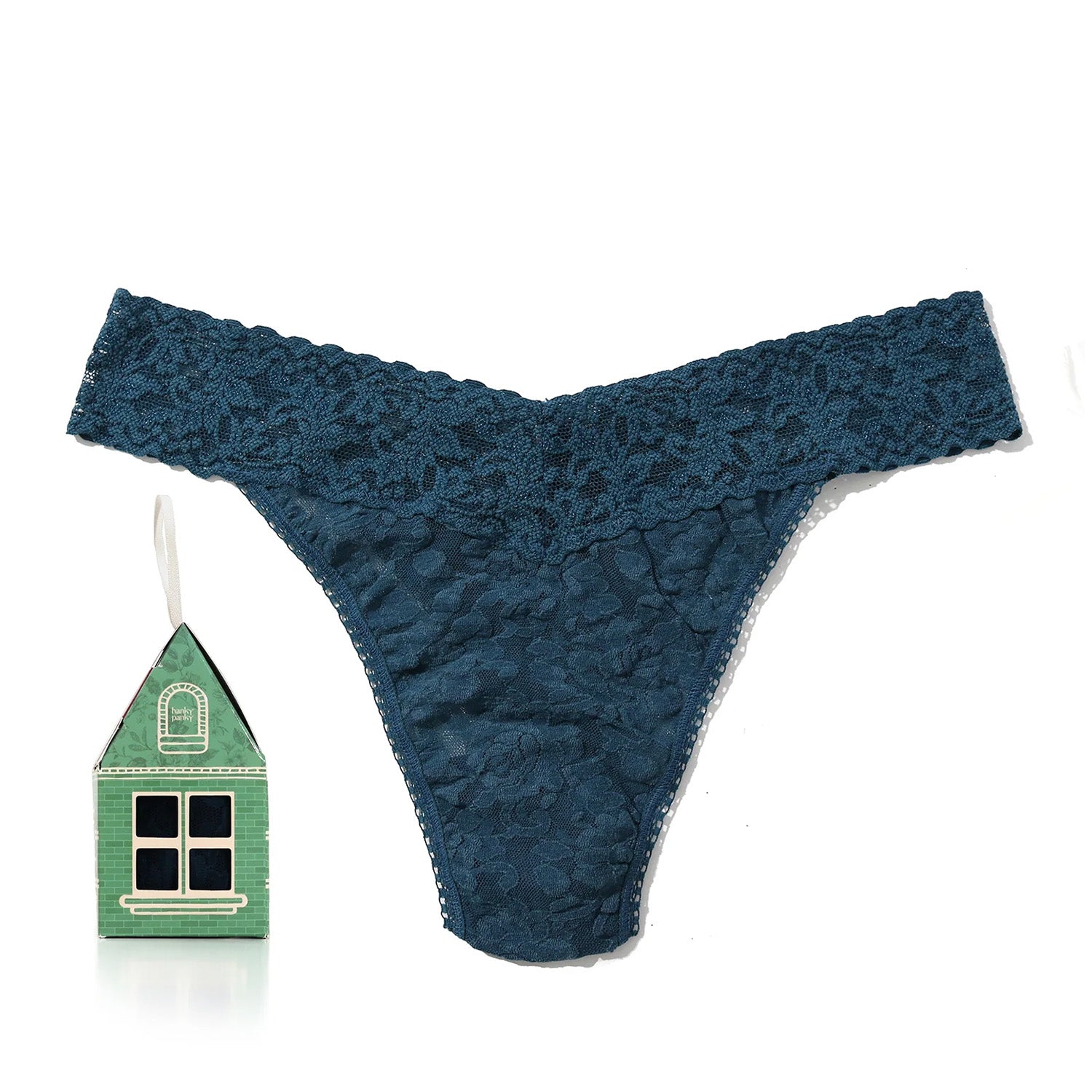 Hanky Panky Women's Original Rise Gingerbread House in Deep Waters Blue