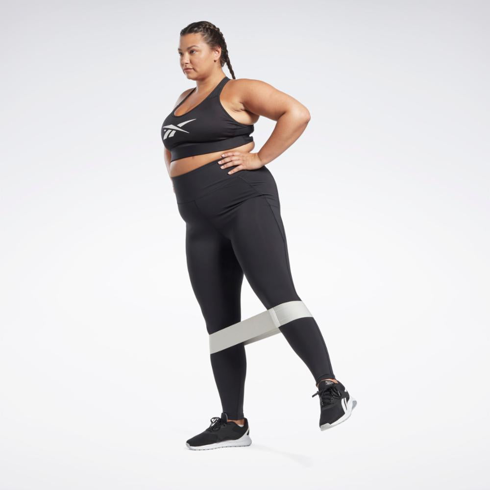 Reebok Apparel  Women's Reebok Lux High Waisted Leggings (Plus Size) Reebok Training App Women Black Reg
