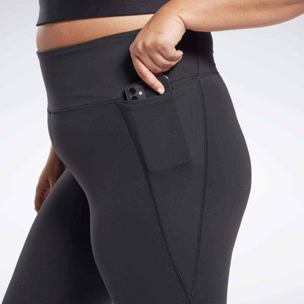 Reebok Apparel  Women's Reebok Lux High Waisted Leggings (Plus Size) Reebok Training App Women Black Reg