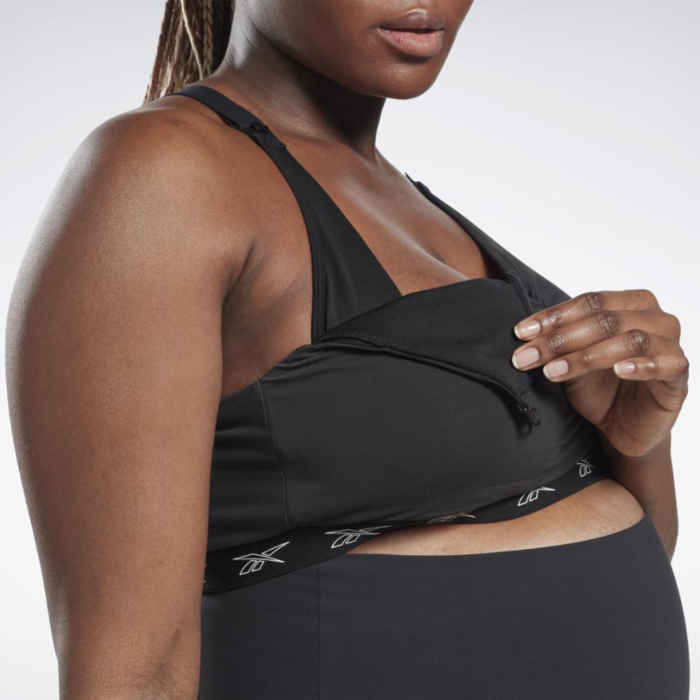 Reebok Apparel  Women's Nursing Sports Bra (Plus Size) Reebok Training App Women Black Reg