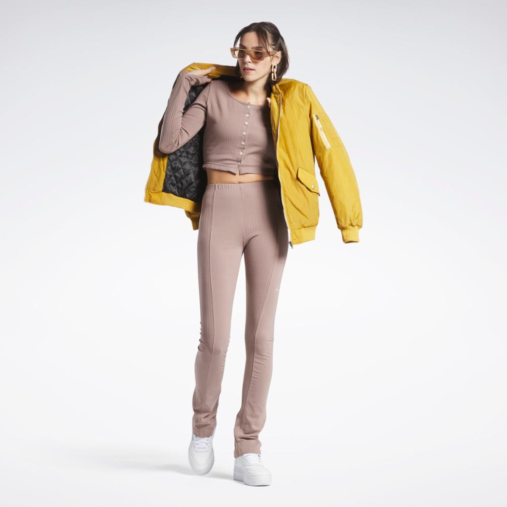 Reebok Apparel  Women's Cl Wde Trend Ls Top Reebok Classics App Women Nude Reg