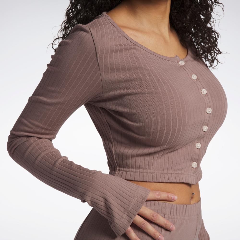 Reebok Apparel  Women's Cl Wde Trend Ls Top Reebok Classics App Women Nude Reg