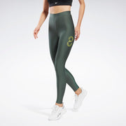 Reebok Apparel  Women's Running Vector Tigh Reebok Running App Women Green Reg