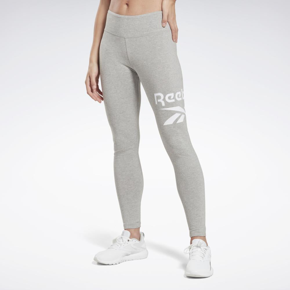 Reebok Apparel  Women's Reebok Identity Big Logo Cotton Legging Reebok Training App Women Mgreyh/White/White Reg