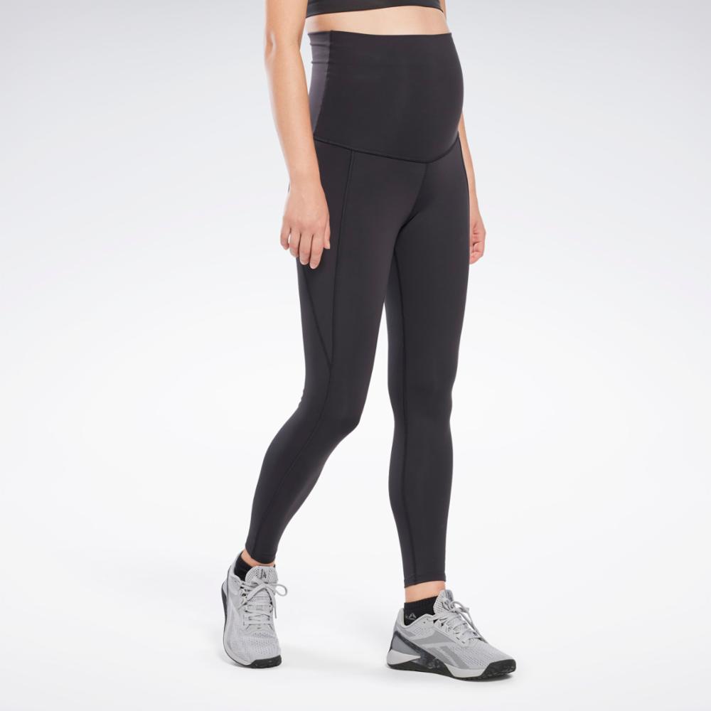 Reebok Apparel  Women's Rebbok Lux Maternity Leggings Reebok Training App Women Black Reg