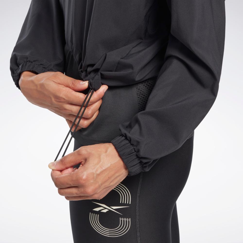 Reebok Apparel  Women's Running Woven Jacke Black Reg