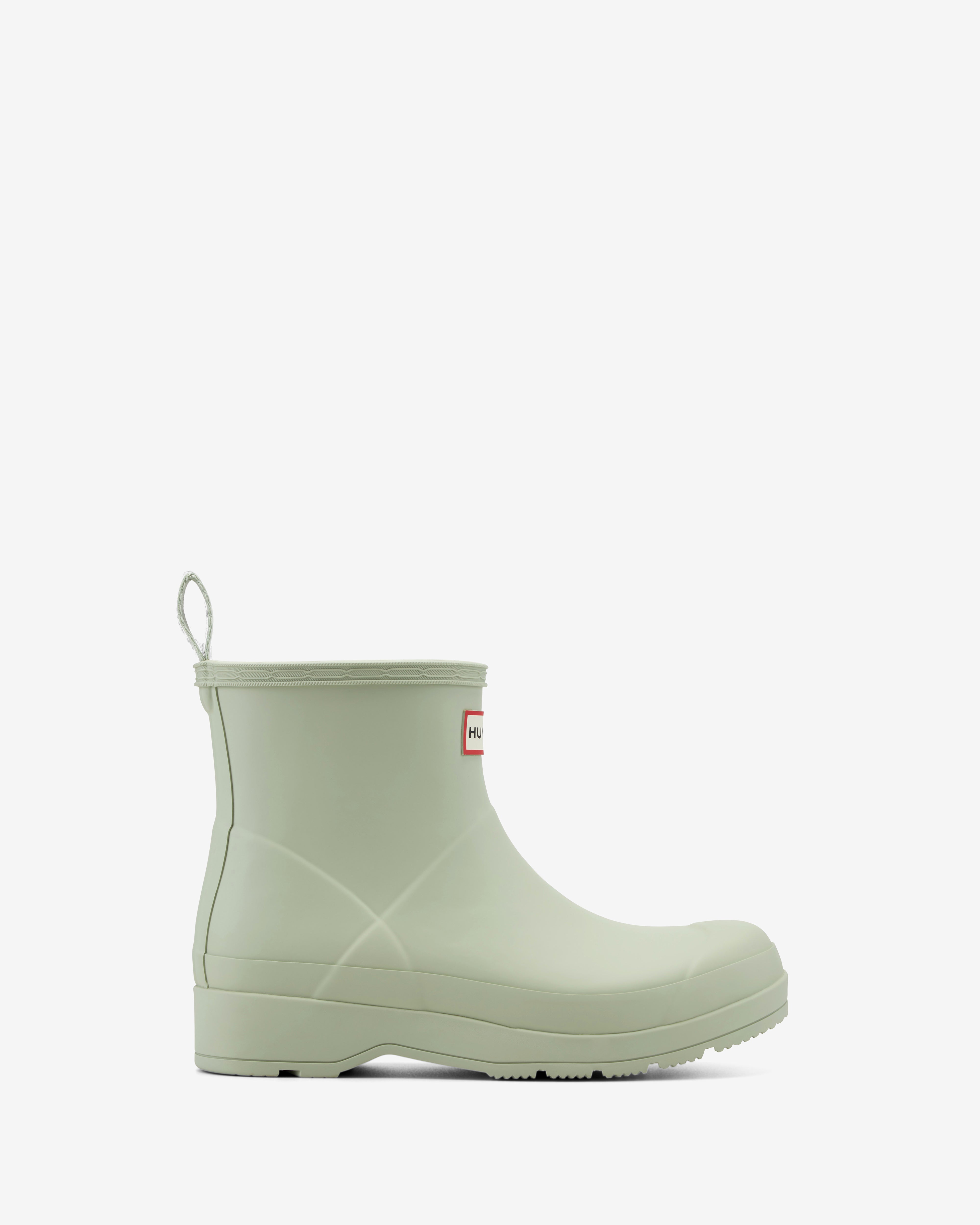 Hunter Women's W Play Short Boot In Fog Green M