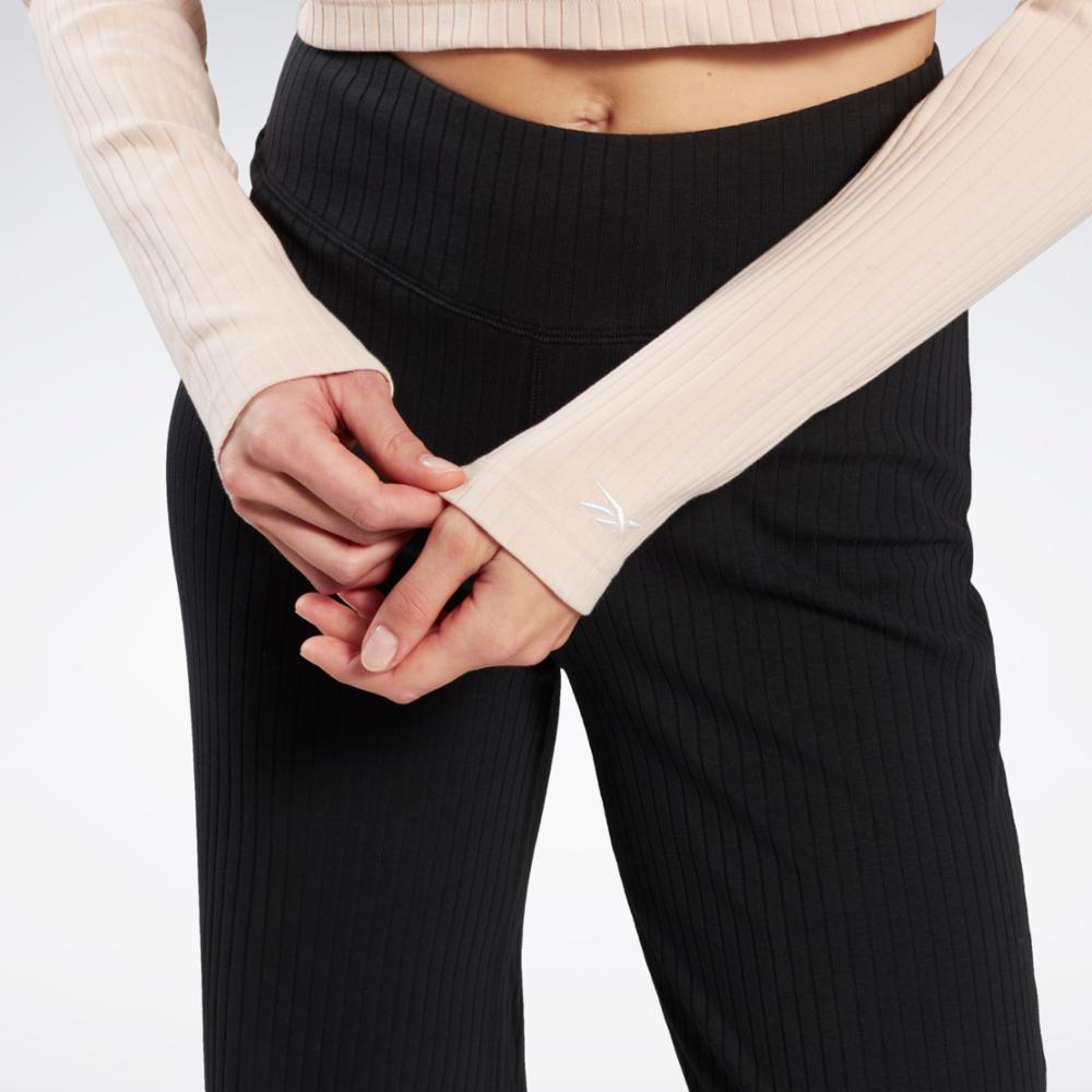 Reebok Apparel  Women's Yoga Rib Long Sleev Reebok Training App Women Nude Reg