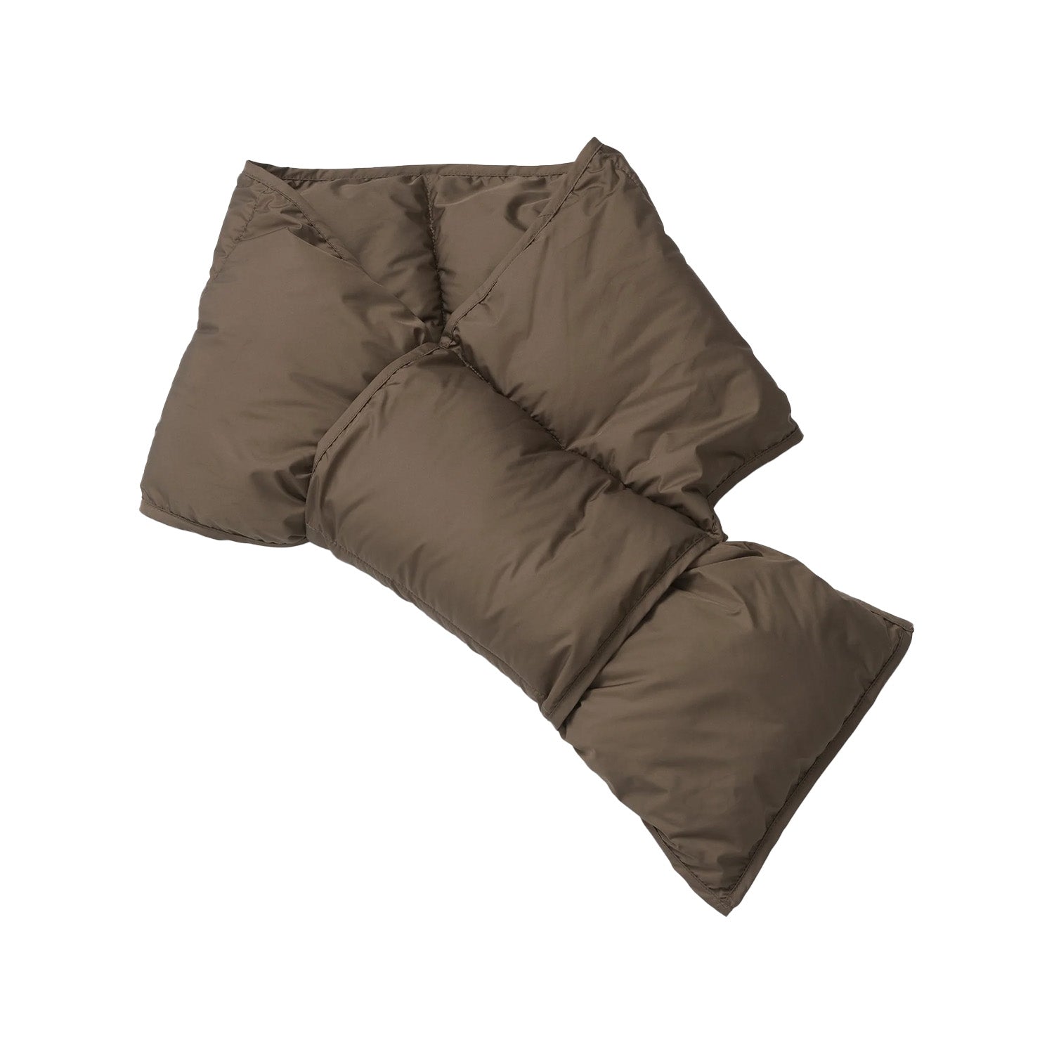 brown padded scarf on a white background