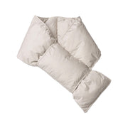 beige padded scarf on a white background