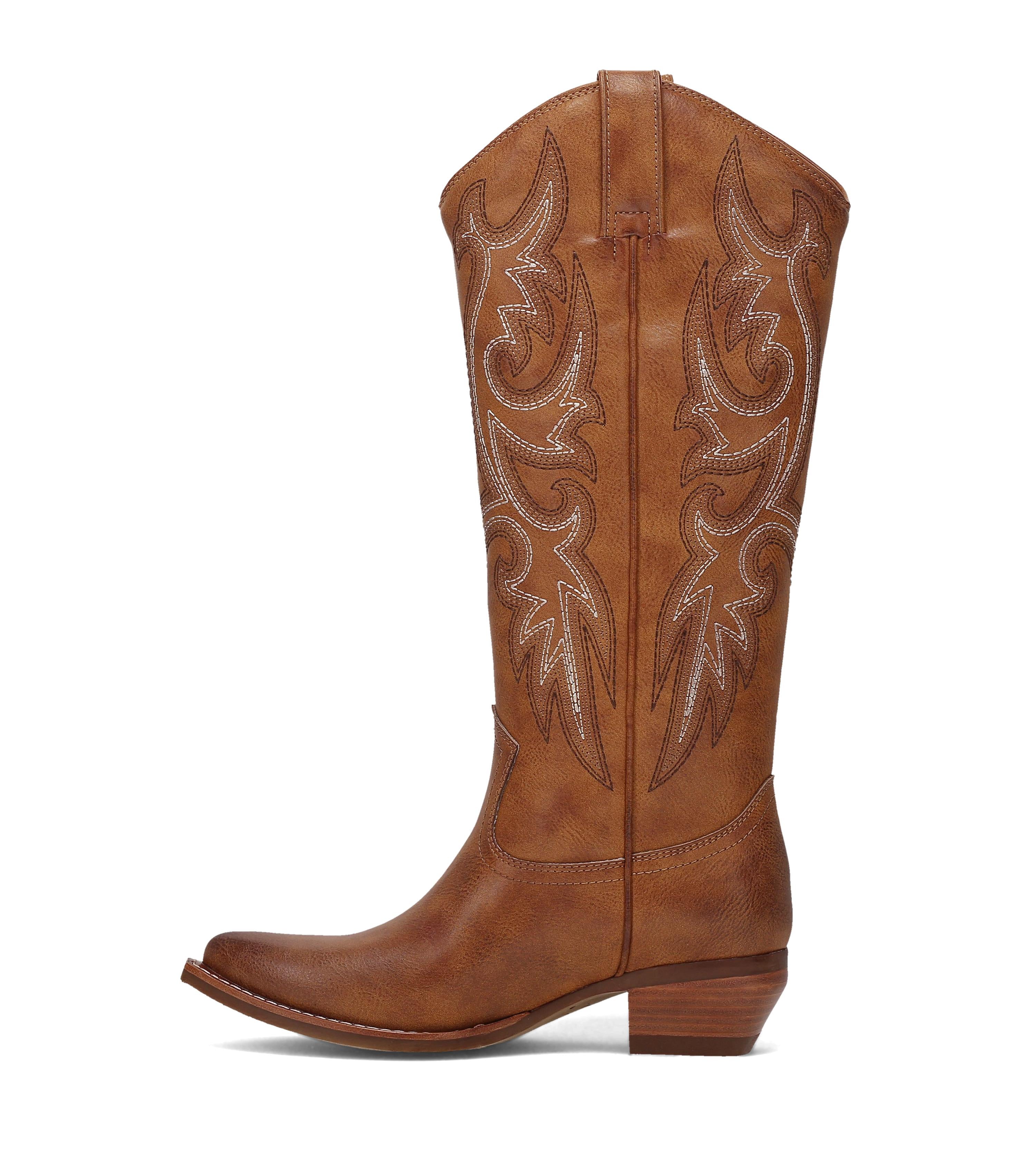 Frye  Women's Irlene Tall Deco Stitch Brown M