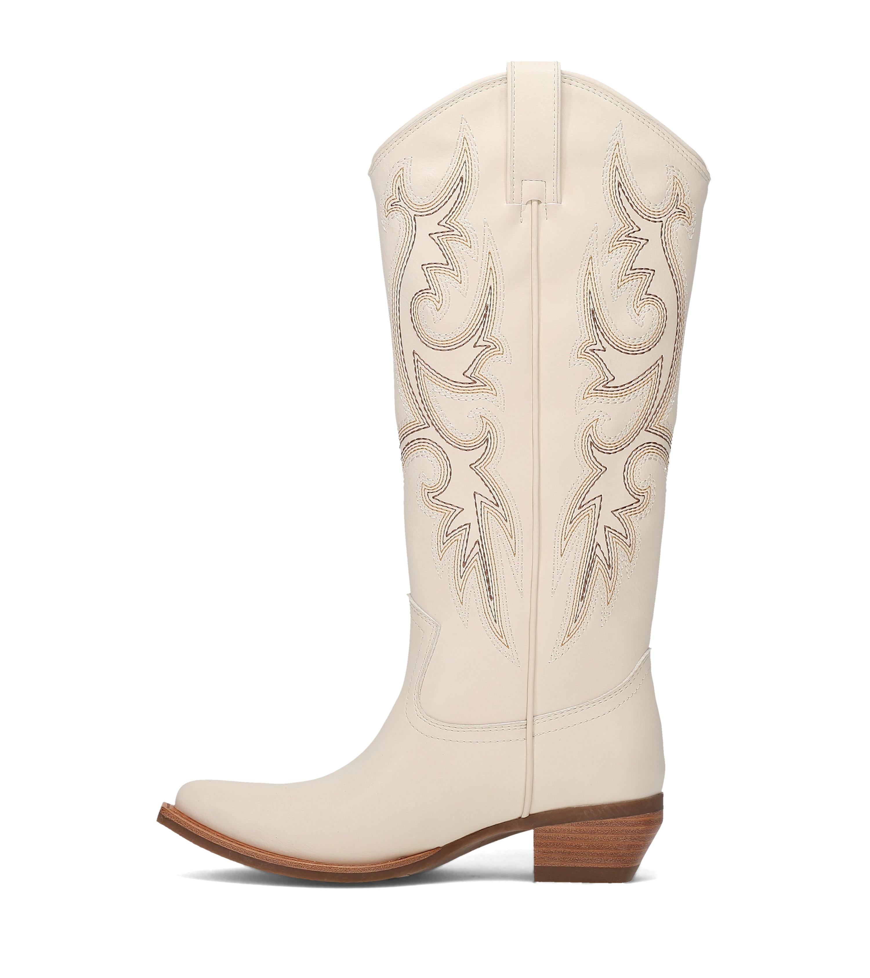 Frye  Women's Irlene Tall Deco Stitch White M