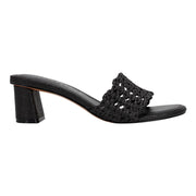 Marc Fisher Ltd Women's Jazmine Black/Ft Raffia Braid Woven M