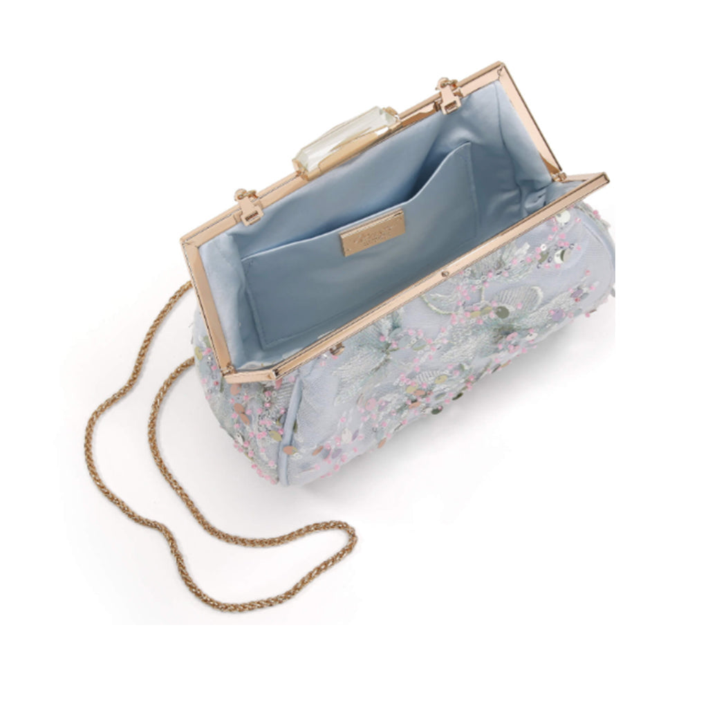 Jewel Badgley Mischka Handbags Women's Iris Floral Pouch in Blue