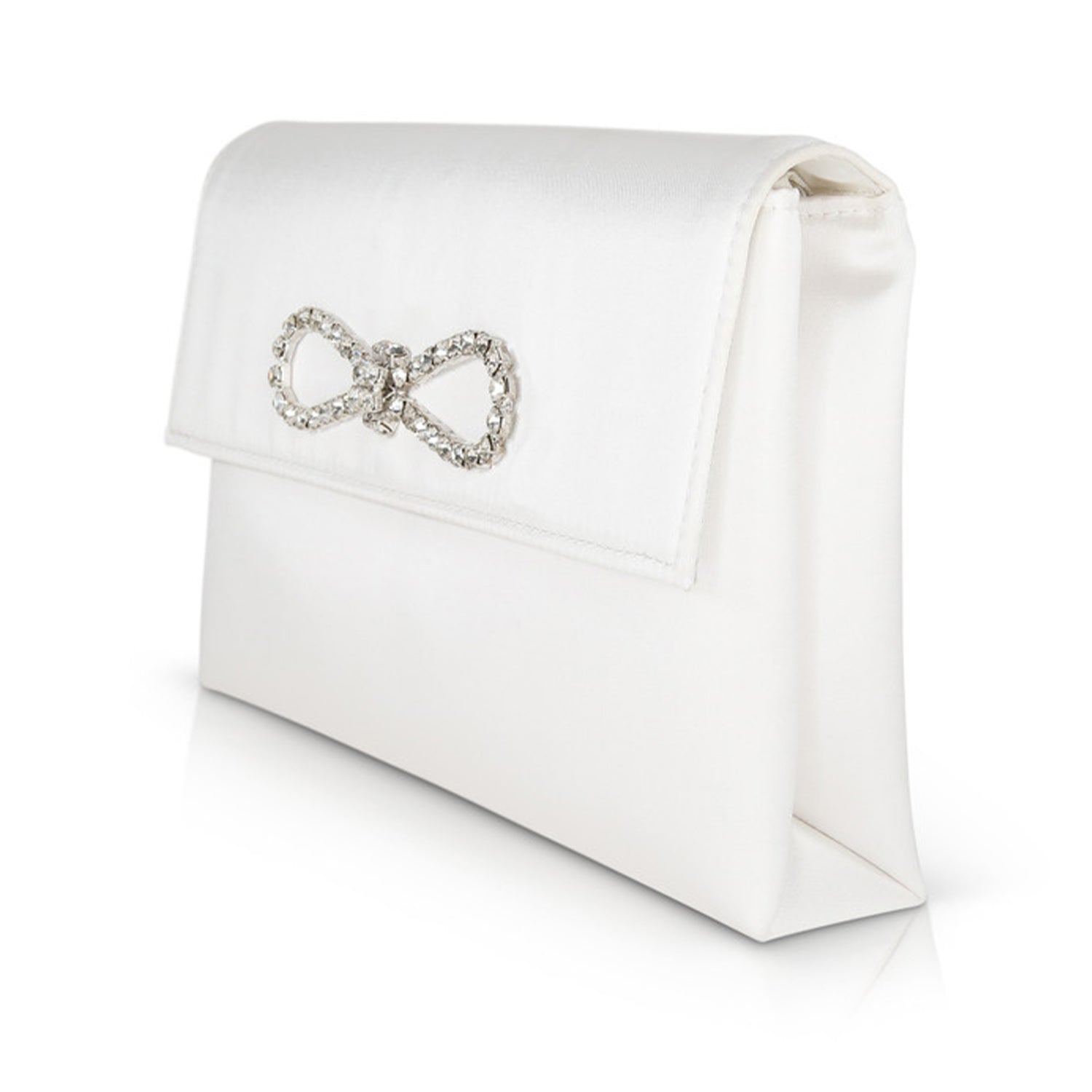 Badgley Mischka Women's Daphne Satin Envelope Clutch in Ivory