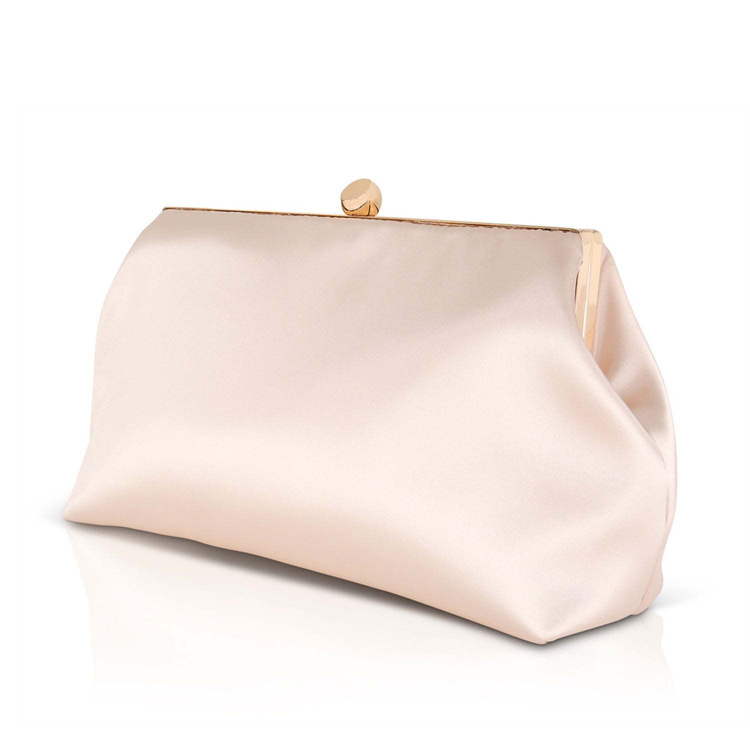 Badgley Mischka Women's Camilla Classic Framed Satin Pouch in Champagne