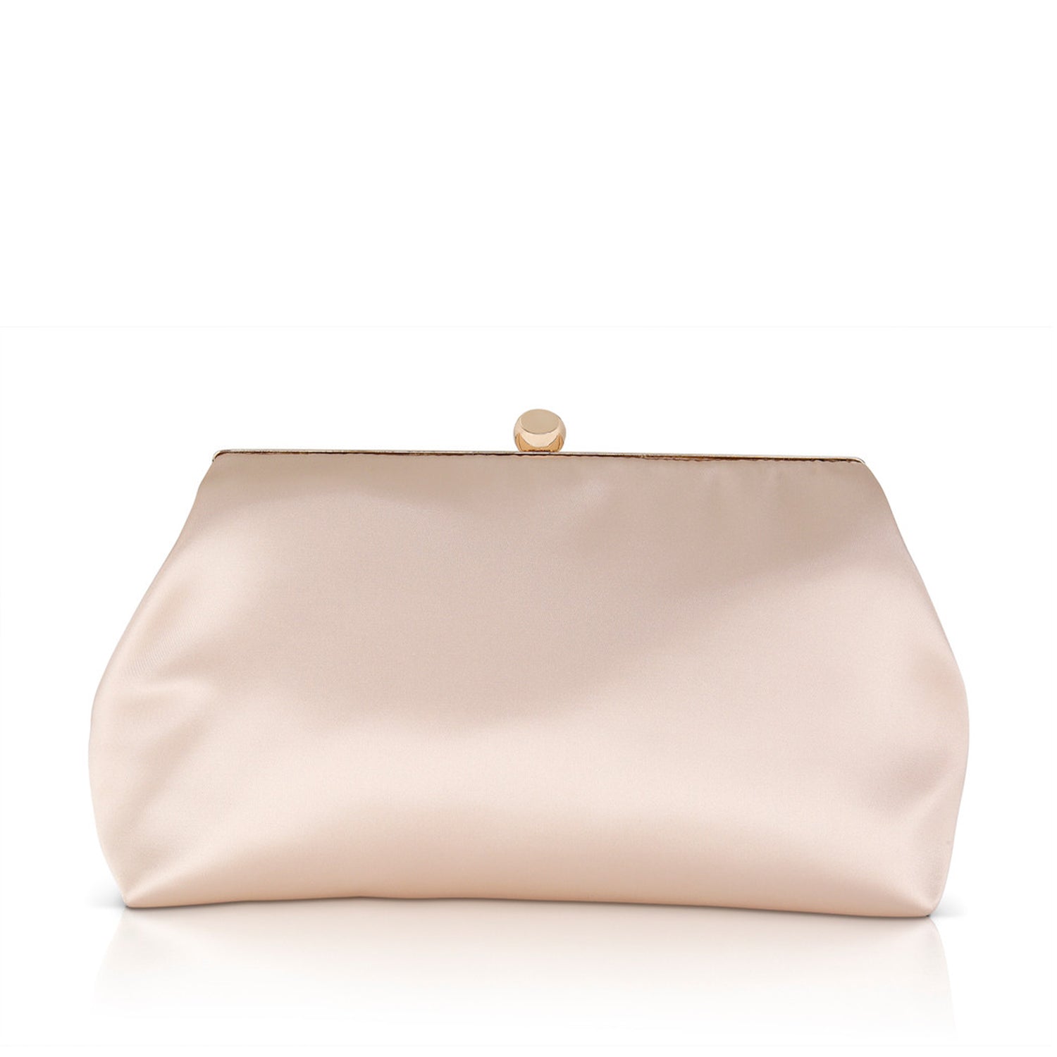 Badgley Mischka Women's Camilla Classic Framed Satin Pouch in Champagne