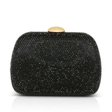 Badgley Mischka Women's Oval Crystal Miniaudiere in Black