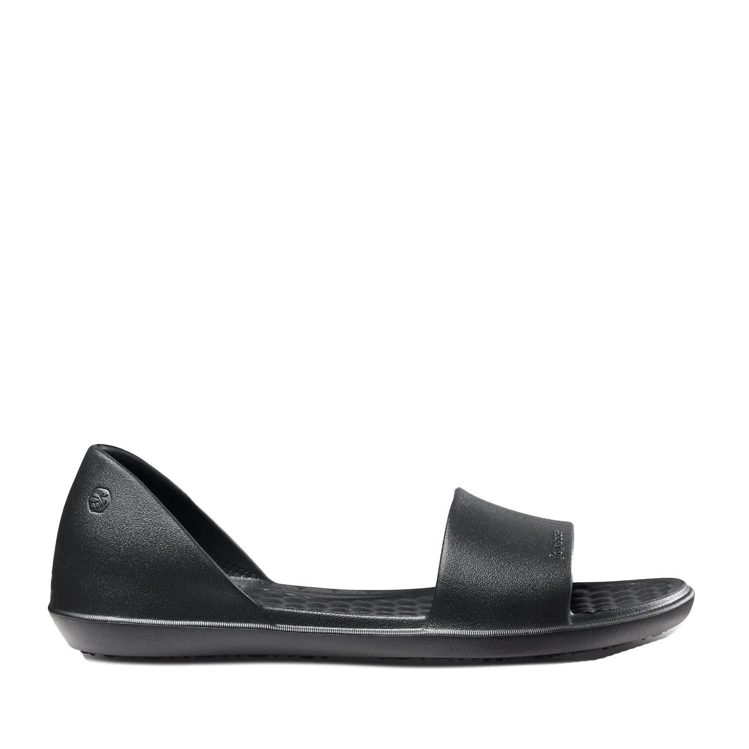 Black sandal on a white background