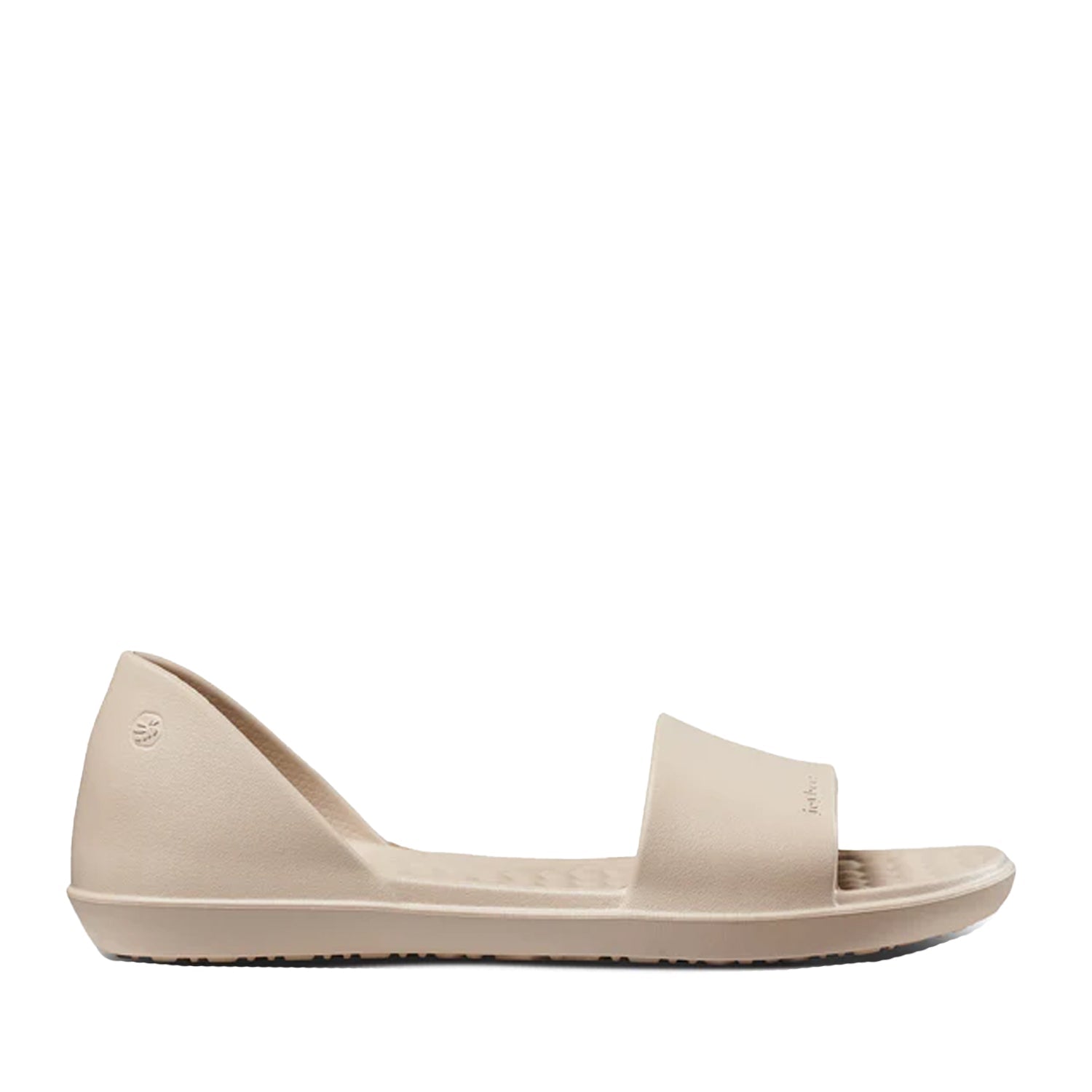 Beige sandal on a white background