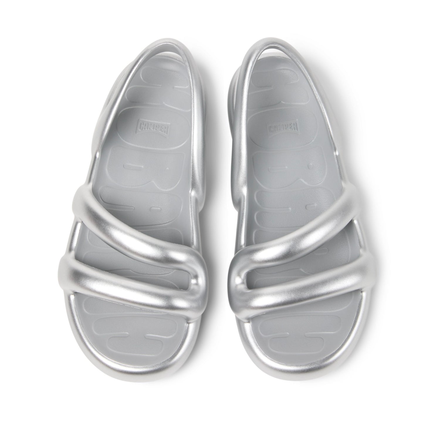 Ballerines Camper Kobarah pour femmes, couleur argent