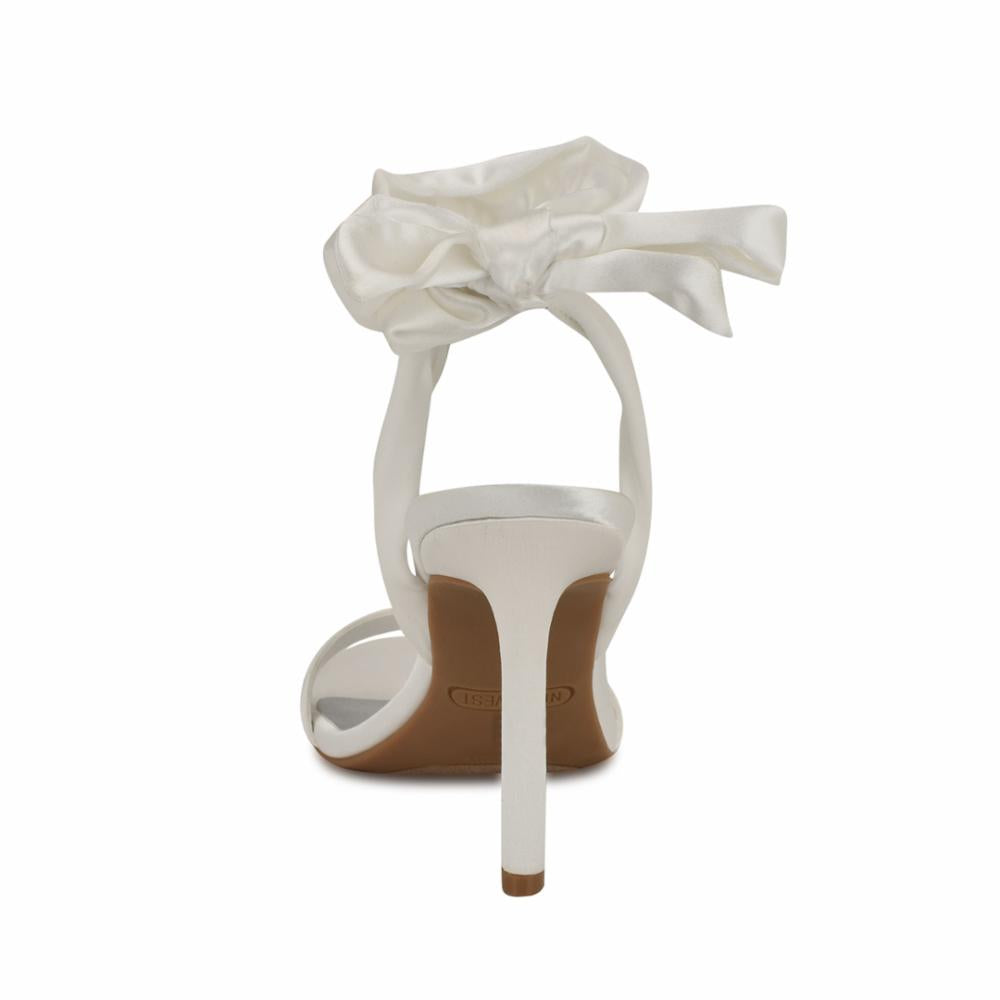 Nine West Women's Kaldra2 White684/Crystal Satin M