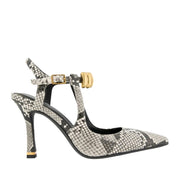 Kenneth Cole Women's Romi Sling Hw In Black/White Snake