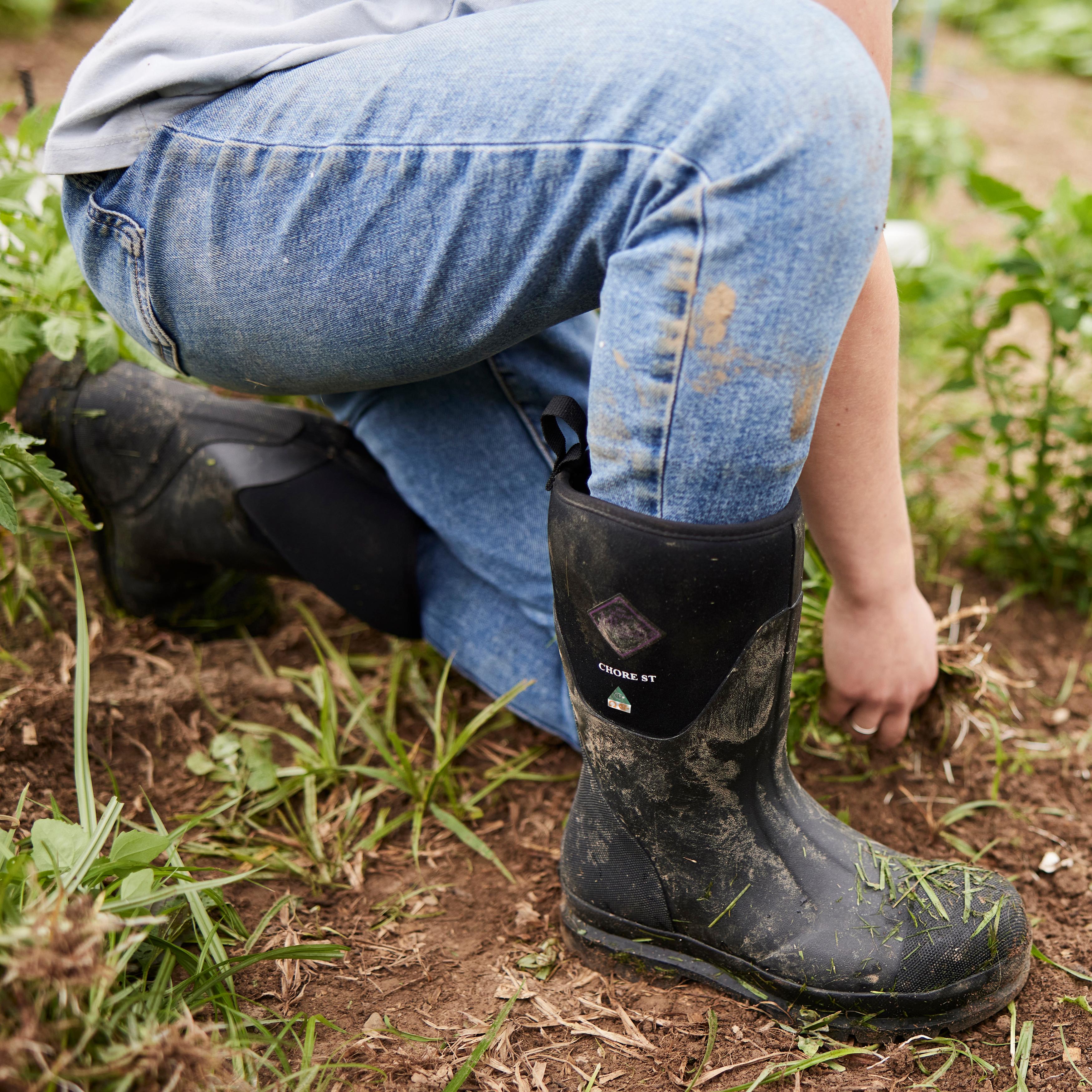Chaussures de travail Muck pour femmes, modèle classique mi-haut à embout en acier, noires, taille M